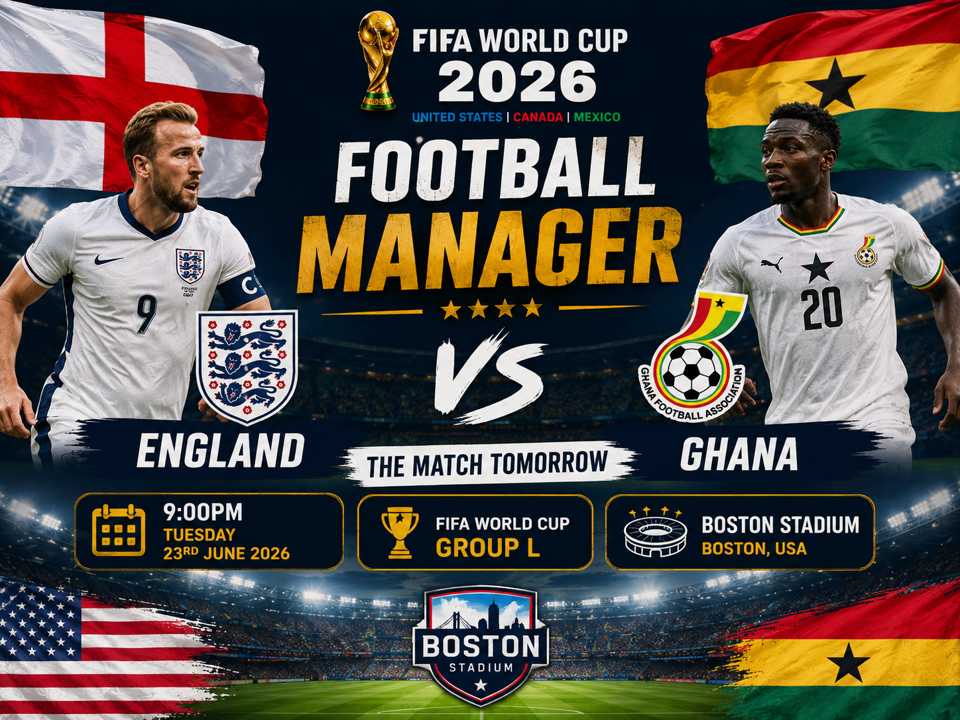 England Vs Ghana - Choose the 5 penalty takers