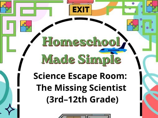 Science Escape Room-Missing Scientist | Grades 3rd-12th