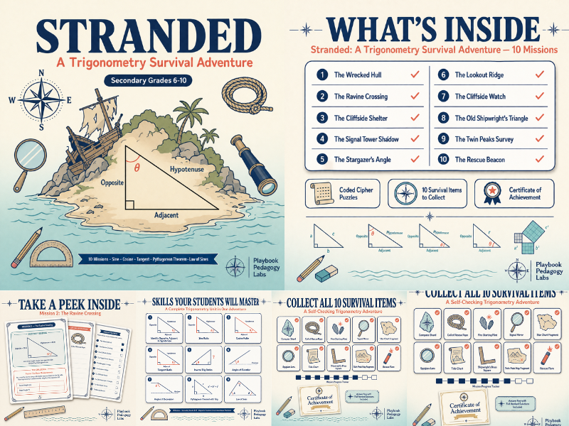 Stranded: Trigonometry Survival Adventure | Math Games, Practice, Activities and Worksheet