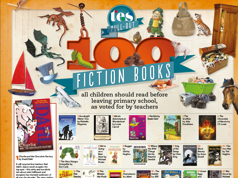 100 Fiction Books All Children Should Read Before Leaving Primary School Teaching Resources