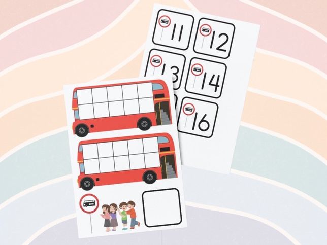 Numbers Beyond 10 Bus Frames 11-20