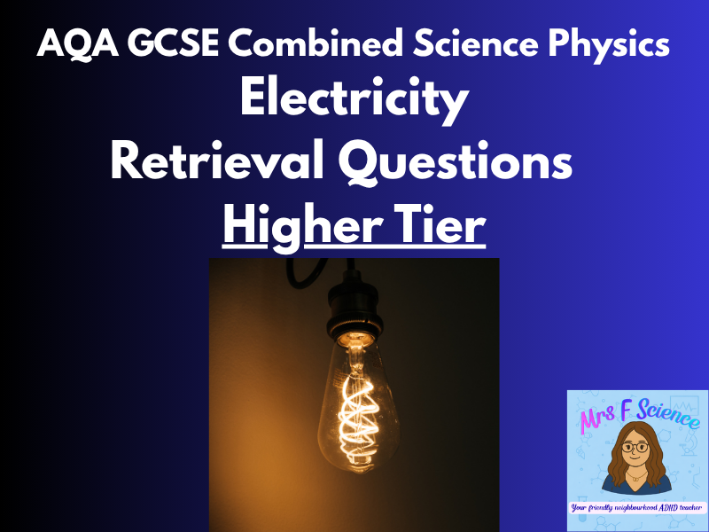 AQA GCSE Combined Science Electricity Retrieval Questions | Higher