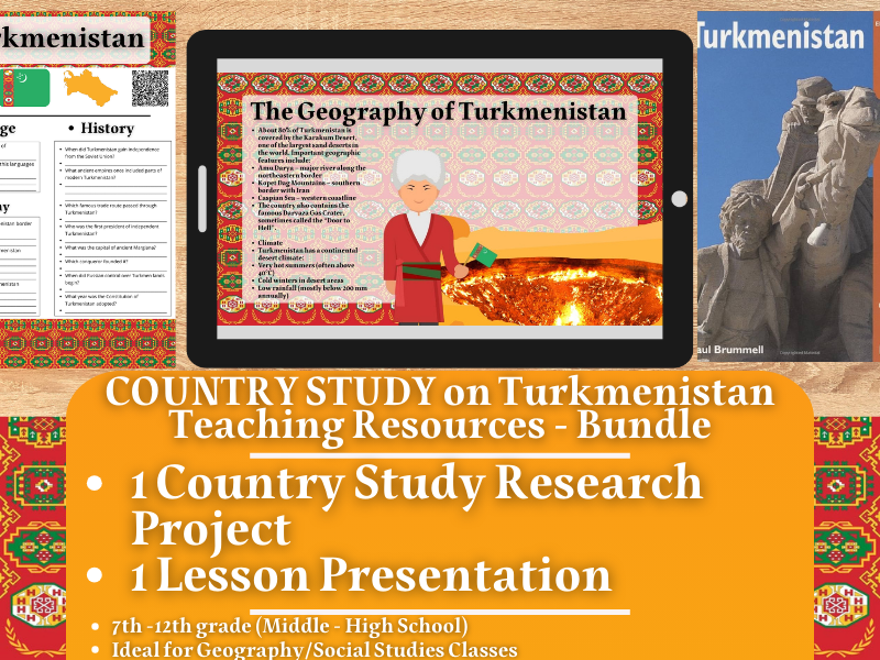Country Study Teaching Resources - Turkmenistan - Social Studies + Geography