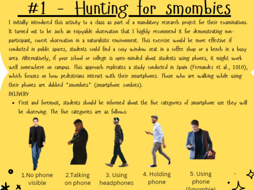 Observational methods in Psychology - Teaching activities