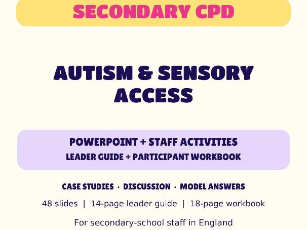 Autism & Sensory Access | Secondary CPD