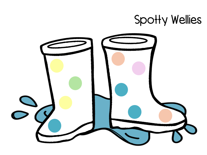 Colour Matching Spotty Wellies