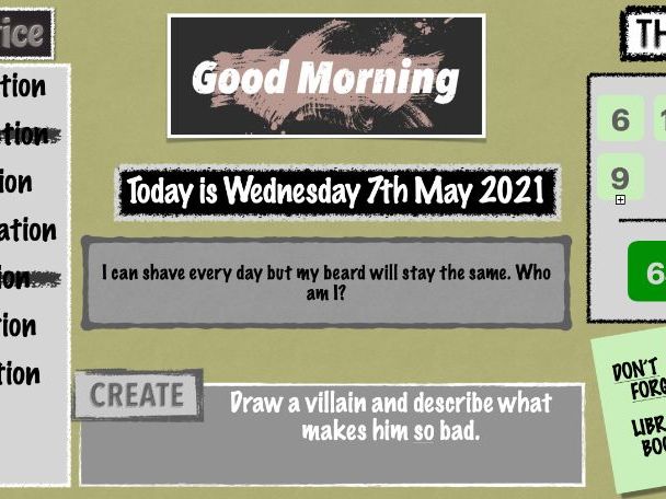 KS2 Daily Morning Activities Slides