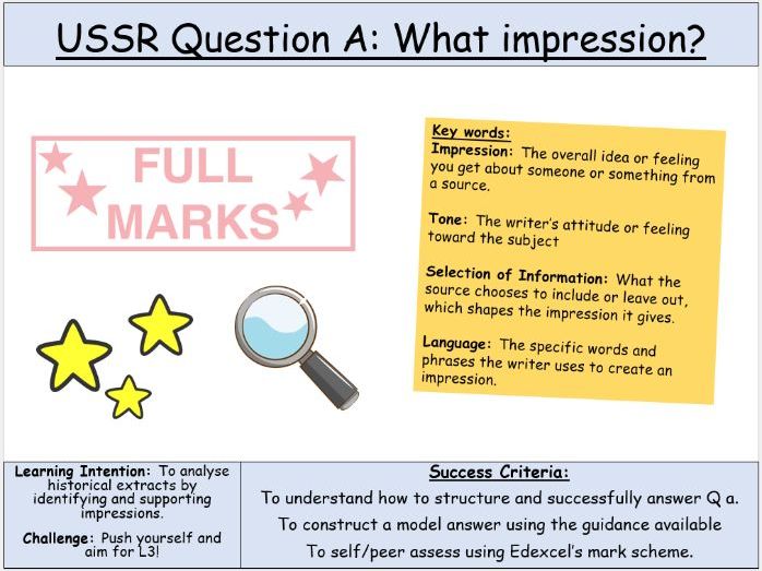 IGCSE History: USSR Extract Skills