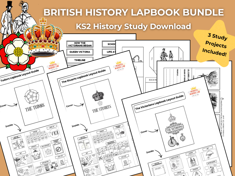 British History Activities | Lapbooks Bundle | Tudors, Stuarts & Victorians