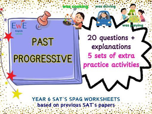 The Past Progressive - Year 6 SPAG SAT's - GRAMMAR Worksheet