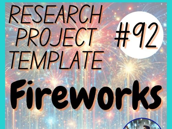 Fireworks | Chemistry Research Project Template (Webquest) | Digital + Printable