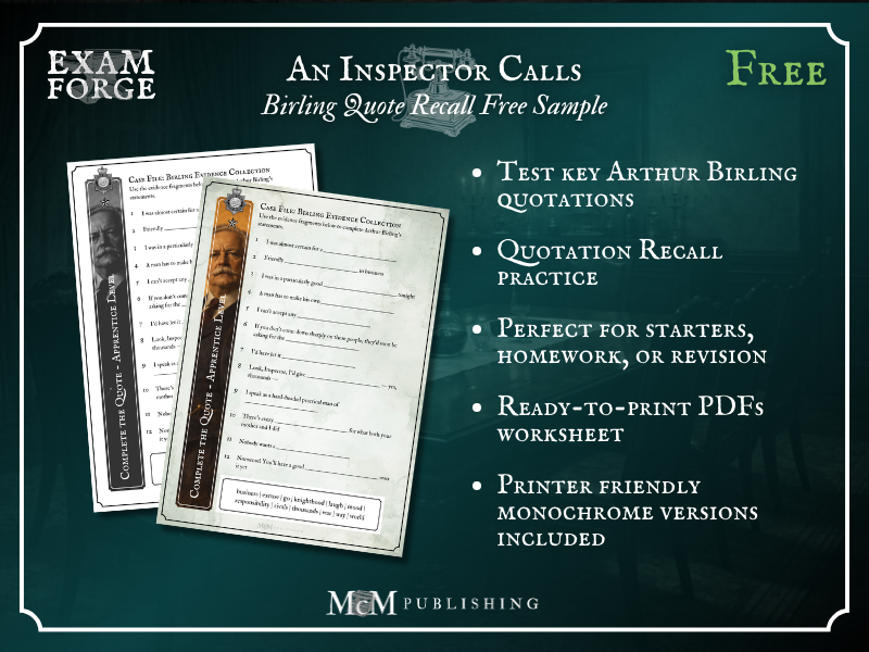 Free Birling Quote Recall | An Inspector Calls