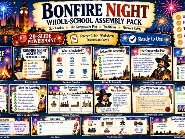 Bonfire Night Assembly Pack | Guy Fawkes, Gunpowder Plot & Firework Safety