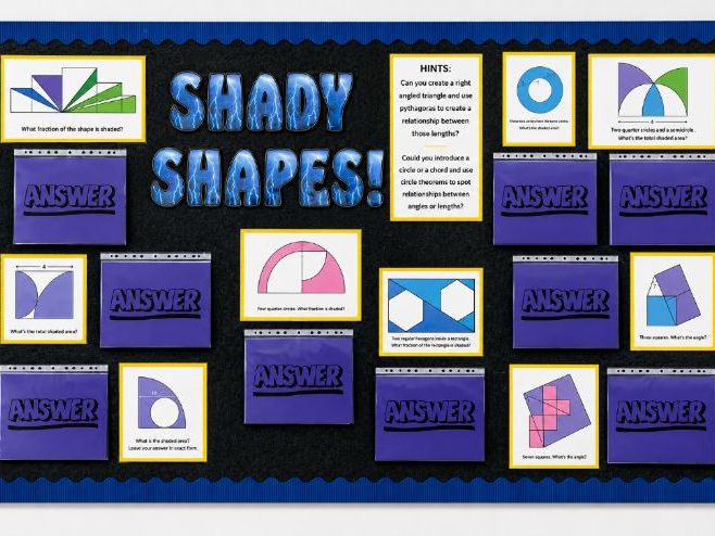 Maths Problem Solving Shaded Shapes Display