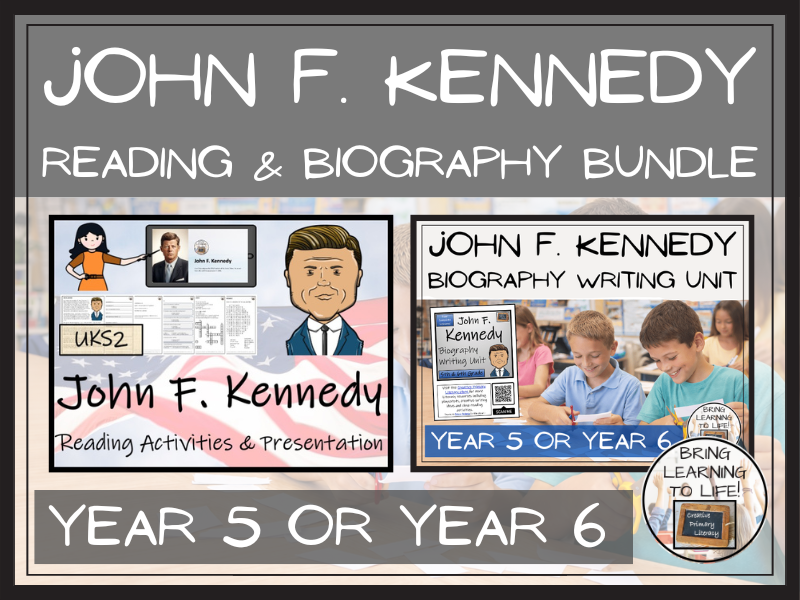 John F. Kennedy Reading Comprehension & Biography Bundle | UKS2