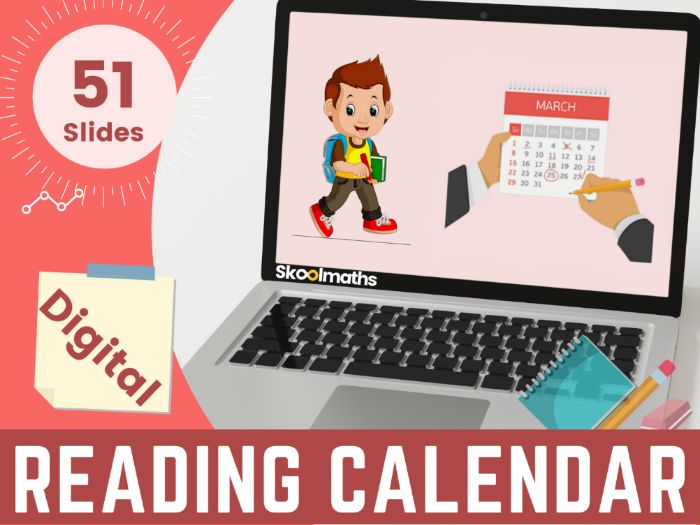 Reading Calendar KS1 Interactive Activities Teaching Resources