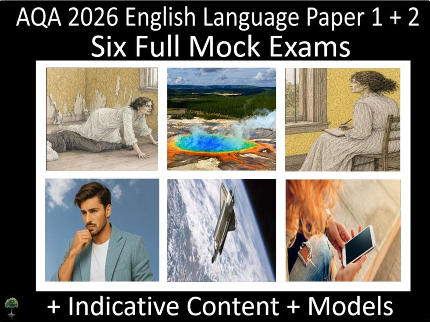 Six AQA 2026 English Language Paper 1 + 2 Mocks | MODELS