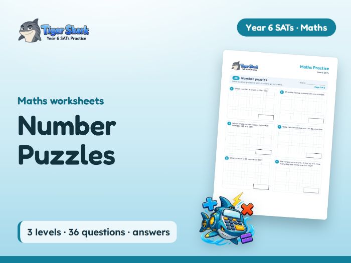 Number Puzzles Worksheets: Year 6 Maths