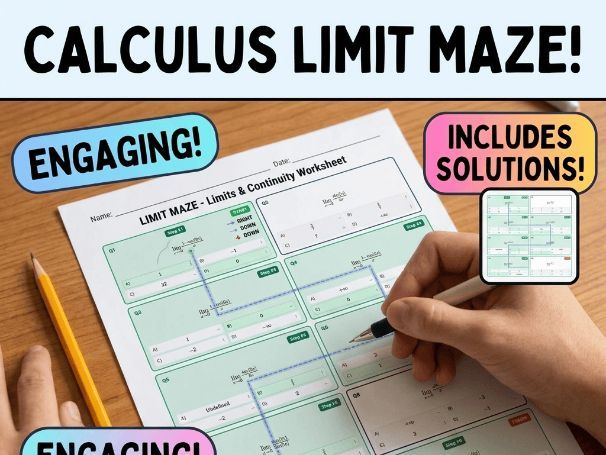 Back to School Limit Maze: Special Trig Limits - KS5 / A-Level Maths