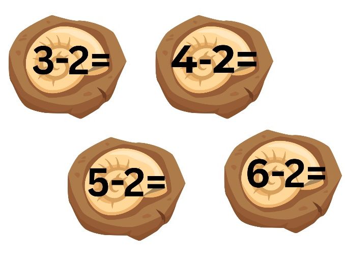 Dinosaur Fossil Subtraction to 10 – 16 Sums