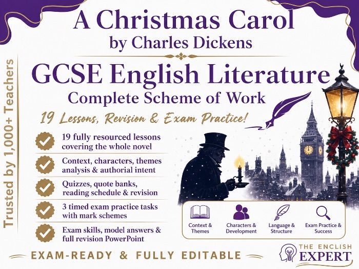 A Christmas Carol – Complete GCSE English Literature Scheme of Work | 20+ lessons