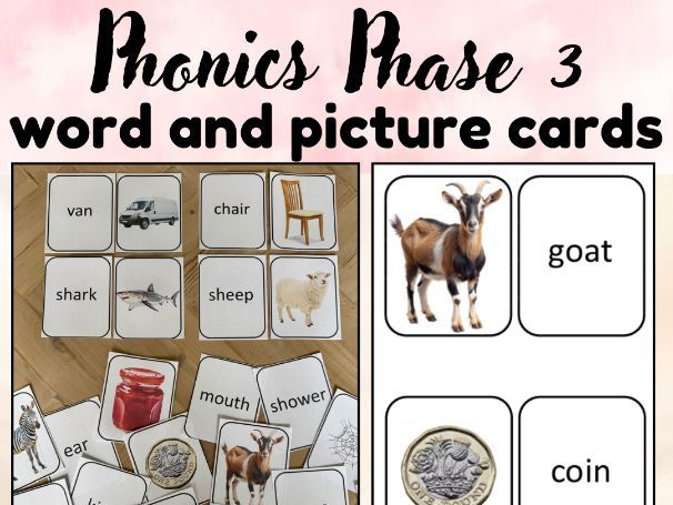 Phonics Phase 3 Word and Picture Cards