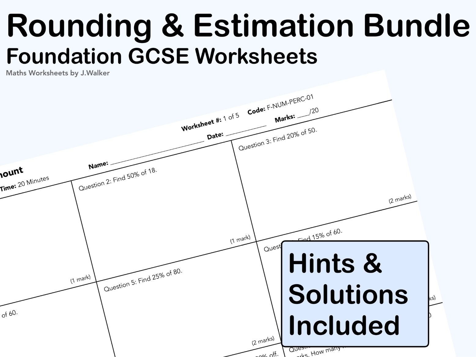 GCSE Maths: Rounding & Estimation Bundle - Foundation Tier