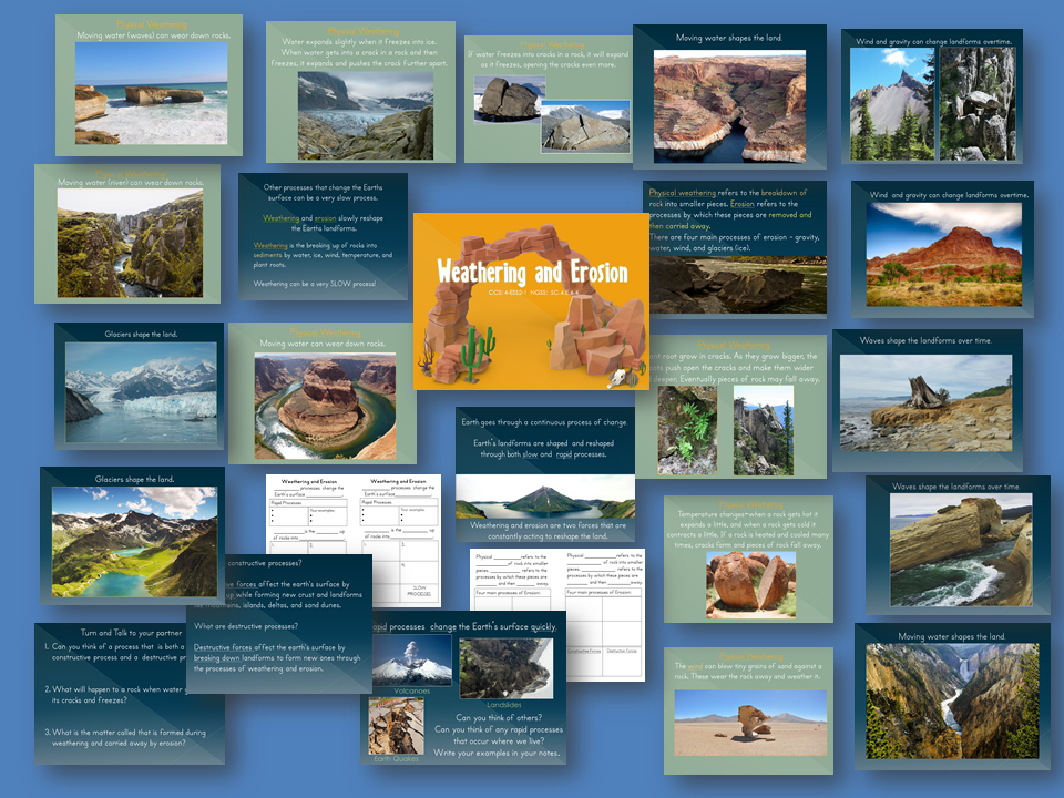 Weathering and Erosion PowerPoint and Interactive Student Notebook Lesson