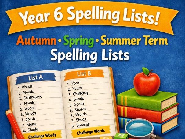 Year 6 Weekly Spelling Lists: Fully Differentiated, Ready-to-Use for the Whole School Year!