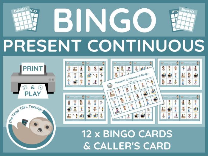 ESL Present Continuous Bingo