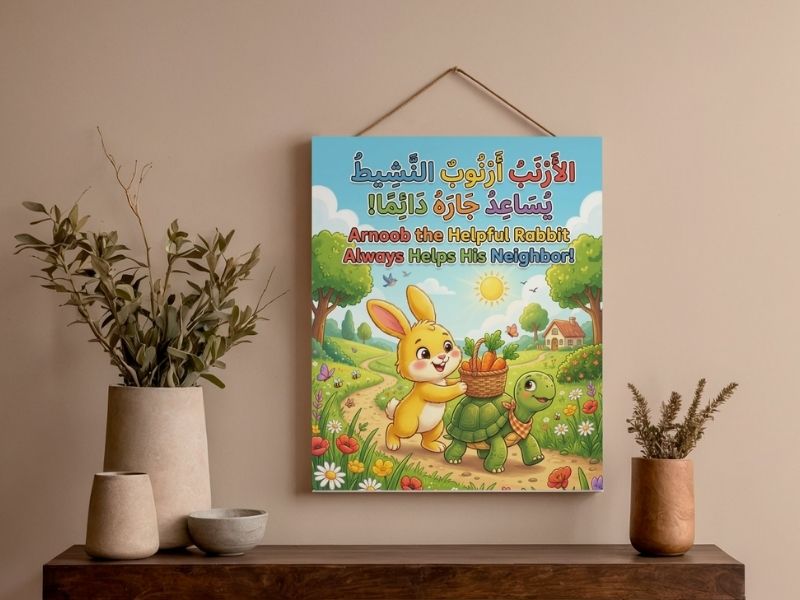 Bilingual Islamic Story & 4 Worksheets 3