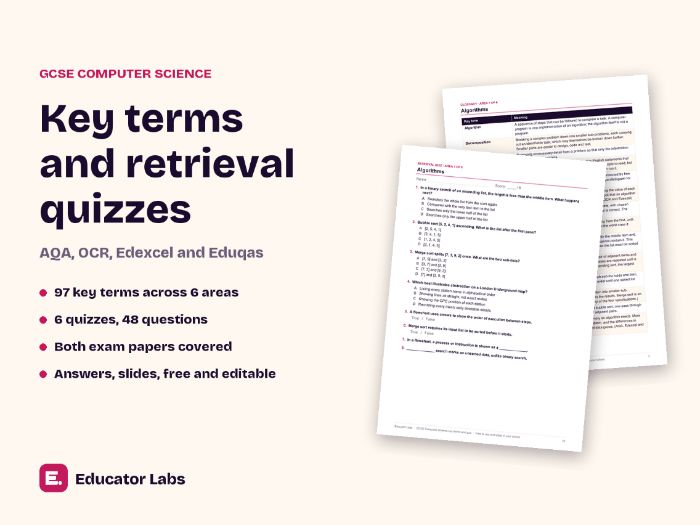 GCSE Computer Science Key Terms & Quizzes