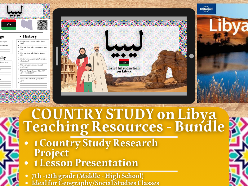 Country Study Teaching Resources - Libya - Social Studies + Geography - Maghreb