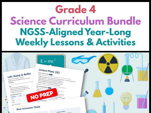 Grade 4 Science Curriculum Bundle | NGSS-Aligned Year-Long Lessons & Activities