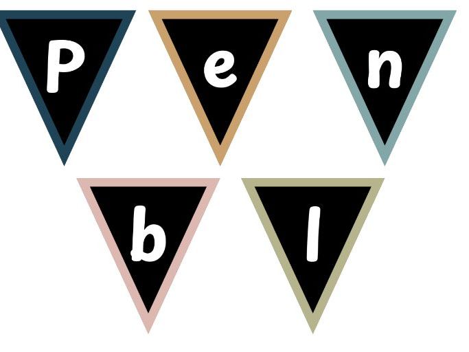 Welsh Birthday Display Banner/Bunting - Penblwydd Hapus