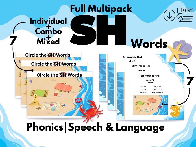 SH Words Full MultiPack-Speech&Language|Phonics