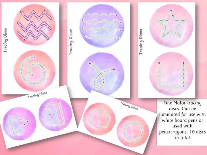 Fine Motor Valentine's Tracing Discs