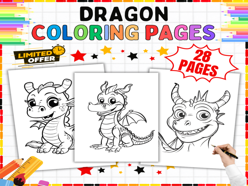 Dragon Colouring Pages for Kids | Fun Printable Activity Sheets