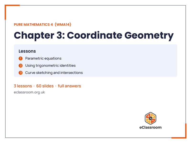 IAL Pure 4 Parametric Equations lesson slides