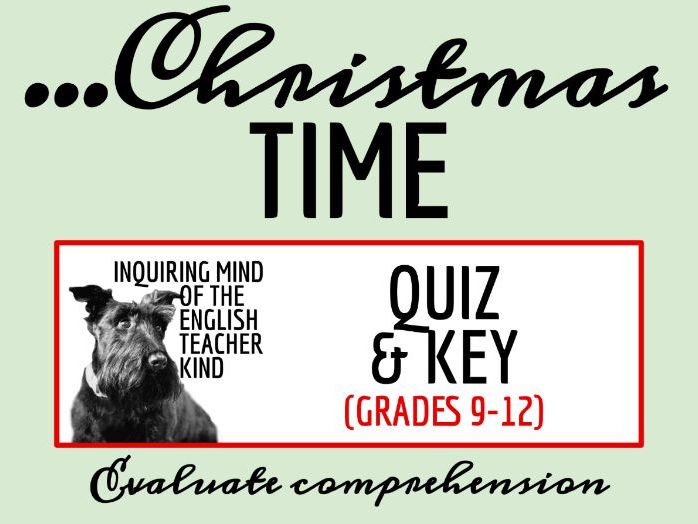 "At Christmas Time" by Anton Chekhov Quiz and Answer Key | World Literature | Short Story