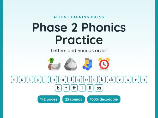 Phase 2 Phonics Worksheets | Decodable | Letters and Sounds Order | 23 Sounds
