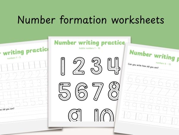 Number formation worksheet