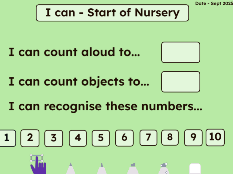 Seesaw Activity - Nursery Baseline "I Can"