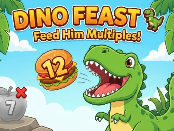 Dino Math Bundle (3-in-1): Ultimate Multiplication Games for All Ages (HTML5)