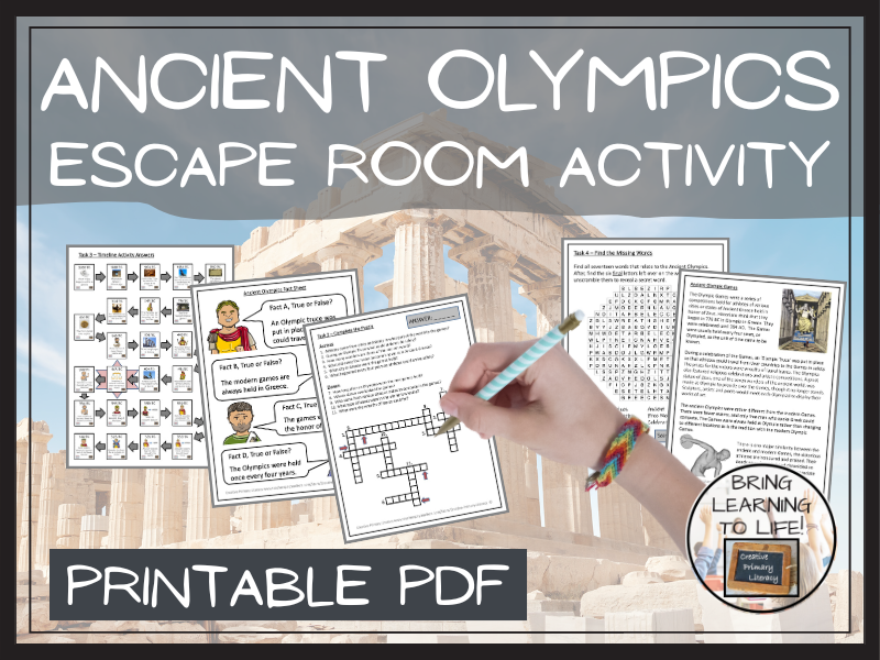 Ancient Olympics Escape Room Activity