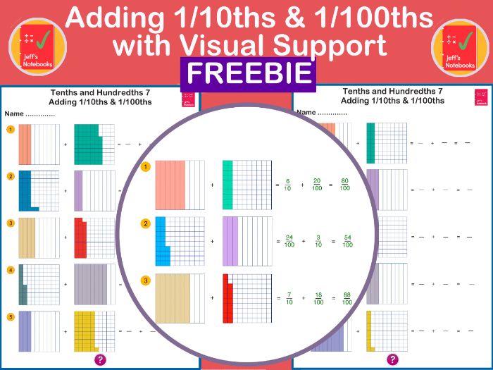 FREEBIE - Adding Tenths & Hundredths