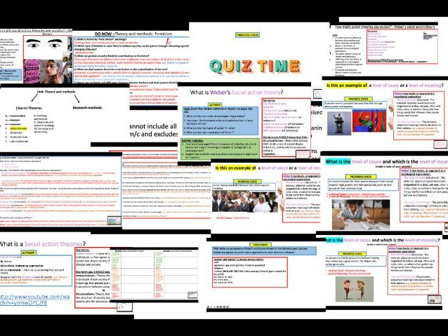 AQA A-level Sociology Theory and methods: Theory - Action theories (Social Action Theory)