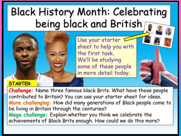 black history month activities uk