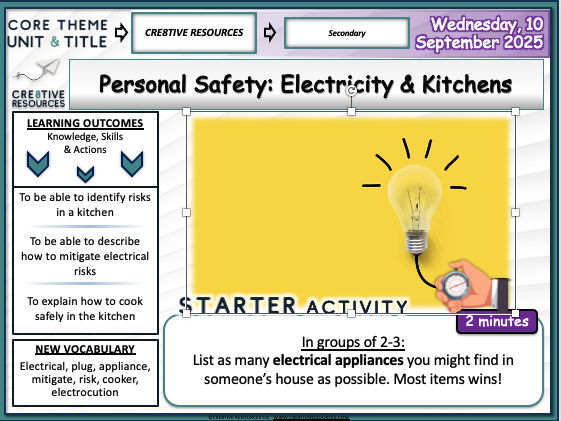 Personal Safety Kitchen | Electricity Safety & Cooking