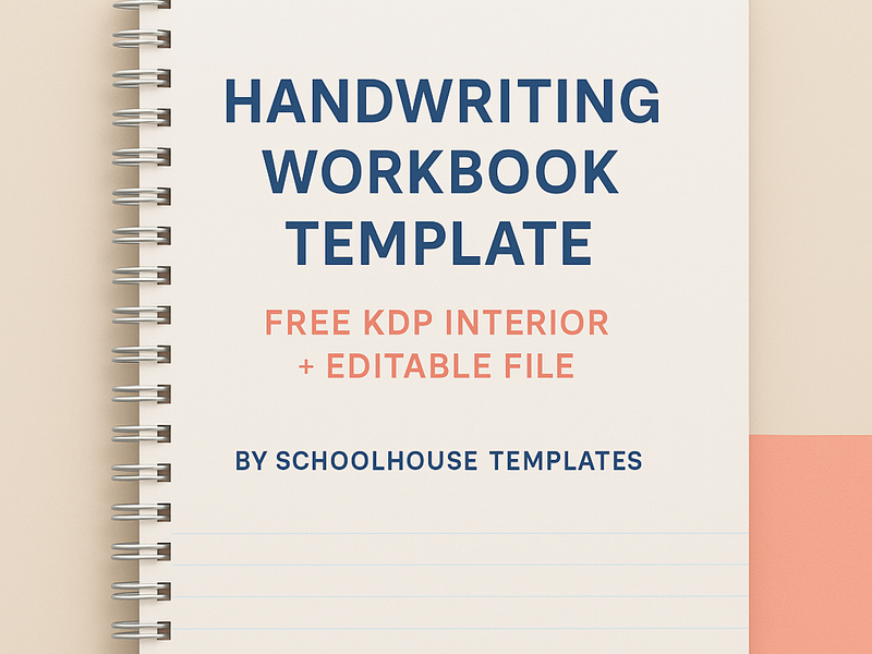 Handwriting Practice Workbook Template